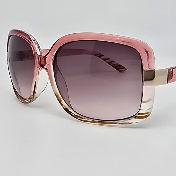 *SOLD* Tahari TH124 Pink Fade Frame Brown Gradient Lens Sunglasses 57-16-126 - Picture 1 of 12